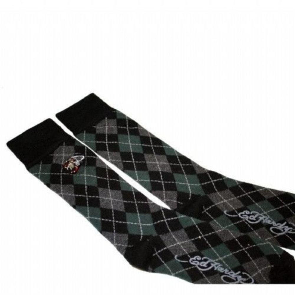 3 Pair NWT Ed Hardy Mens Socks Size 10 - 13 Mixed Designs - Picture 6 of 7